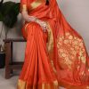 YNF 7903 Orange Color Raw Silk Zari Weaving Work Saree Casual, Wedding, Festive, Events . Expected Delivery  4-6 Working Days @1699/- only                                                                                | Embroidered Sarees, Bollywood Sarees, Creative Sarees, Designer Sarees, Ethnic Saree, Modern Digital sarees, Party Wear Sarees, Sarees