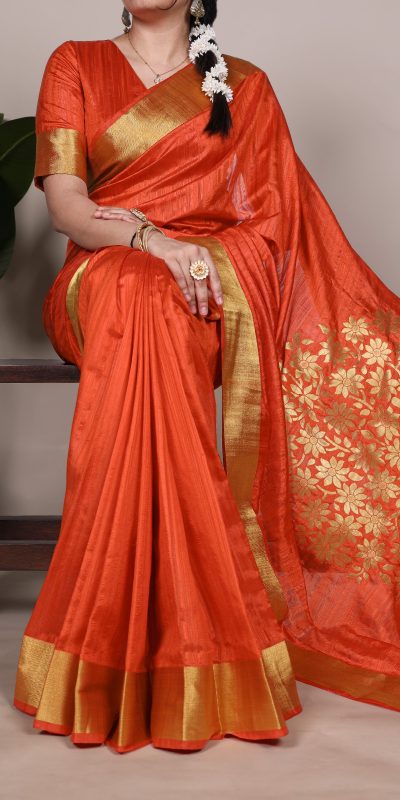 YNF 7903 Orange Color Raw Silk Zari Weaving Work Saree Casual, Wedding, Festive, Events . Expected Delivery  4-6 Working Days @1699/- only                                                                                | Embroidered Sarees, Bollywood Sarees, Creative Sarees, Designer Sarees, Ethnic Saree, Modern Digital sarees, Party Wear Sarees, Sarees