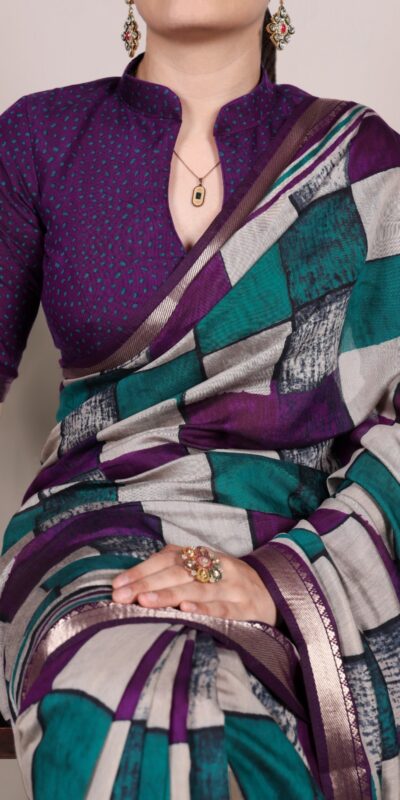 YNF 7045 Purple Color Polyester Viscose Chanderi Printed Border Saree Casual, Wedding, Festive, Events . Expected Delivery  4-6 Working Days @1499/- only                                | Embroidered Sarees, Bollywood Sarees, Creative Sarees, Designer Sarees, Ethnic Saree, Modern Digital sarees, Party Wear Sarees, Sarees