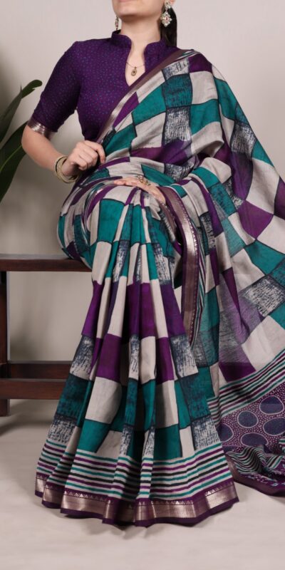 YNF 7045 Purple Color Polyester Viscose Chanderi Printed Border Saree Casual, Wedding, Festive, Events . Expected Delivery 4-6 Working Days @1499/- only | Embroidered Sarees, Bollywood Sarees, Creative Sarees, Designer Sarees, Ethnic Saree, Modern Digital sarees, Party Wear Sarees, Sarees