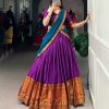 Purple Narayan Pet Zari Weaving Lehenga Choli