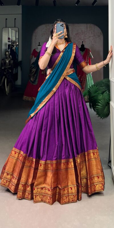 LNB 2040 Purple Color Narayan Pet Zari Weaving Lehenga Choli Choli Festive Party Wedding, Events etc. Delivery 4-6 Working Days @1899/- | Creative Lehenga, Bollywood Lehenga, Designer Lehenga, Embroidered Lehenga, Lehenga, Party Wear Lehenga