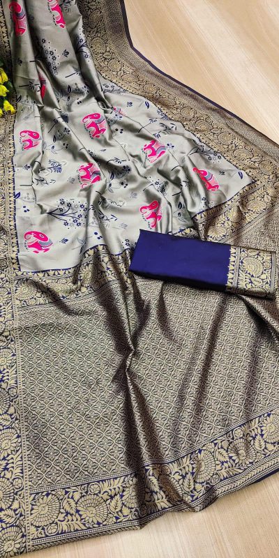 KP 6004 Purple Soft Lichi Silk Jacquard Work With Designer Work Saree. Grab it for ₹1499. Delivery 4-6 Working Days. Shop now. | Embroidered Sarees, Bollywood Sarees, Creative Sarees, Designer Sarees, Ethnic Saree, Modern Digital sarees, Party Wear Sarees, Sarees