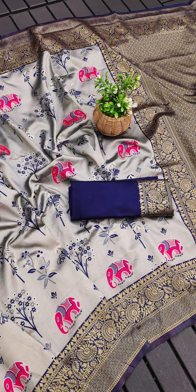 KP 6004 Purple Soft Lichi Silk Jacquard Work With Designer Work Saree. Grab it for ₹1499. Delivery 4-6 Working Days. Shop now. | Embroidered Sarees, Bollywood Sarees, Creative Sarees, Designer Sarees, Ethnic Saree, Modern Digital sarees, Party Wear Sarees, Sarees