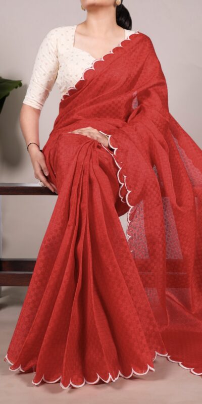 YNF 7105 Red Color Gadhawal Chex Arca Work Saree Casual, Wedding, Festive, Events . Expected Delivery  4-6 Working Days @1599/- only                                                                                | Embroidered Sarees, Bollywood Sarees, Creative Sarees, Designer Sarees, Ethnic Saree, Modern Digital sarees, Party Wear Sarees, Sarees