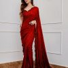 Red Georgette 5MM Sequence Work Saree