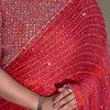 YNF 3452 -DF 3452 Red Color Georgette Sequins Multy Embroidery Work Saree Casual, Wedding, Festive, Events . Expected Delivery  4-6 Working Days @1799/- only                                                                                | Embroidered Sarees, Bollywood Sarees, Creative Sarees, Designer Sarees, Ethnic Saree, Modern Digital sarees, Party Wear Sarees, Sarees