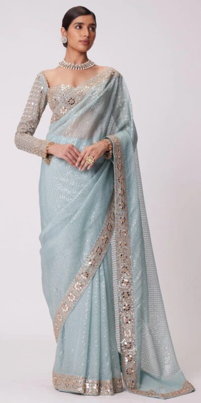 DF 3431 Sky Blue Color Faux Georgette Heavy 5mm Sequence Work Saree Casual, Wedding, Festive, Events . Expected Delivery  4-6 Working Days @1759/- only                                                                                | Embroidered Sarees, Bollywood Sarees, Creative Sarees, Designer Sarees, Ethnic Saree, Modern Digital sarees, Party Wear Sarees, Sarees