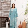 Sky Blue Roman Silk Sequence Salwar Suit