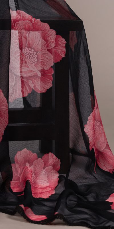 YNF 7033 Black Color Chiffon Lace Work & Lace Border Saree . Available at ₹1499 only. Delivery 4-6 Working Days. Shop now. | Embroidered Sarees, Bollywood Sarees, Creative Sarees, Designer Sarees, Ethnic Saree, Modern Digital sarees, Party Wear Sarees, Sarees