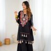 Black Khadi Cotton Salwar Suit