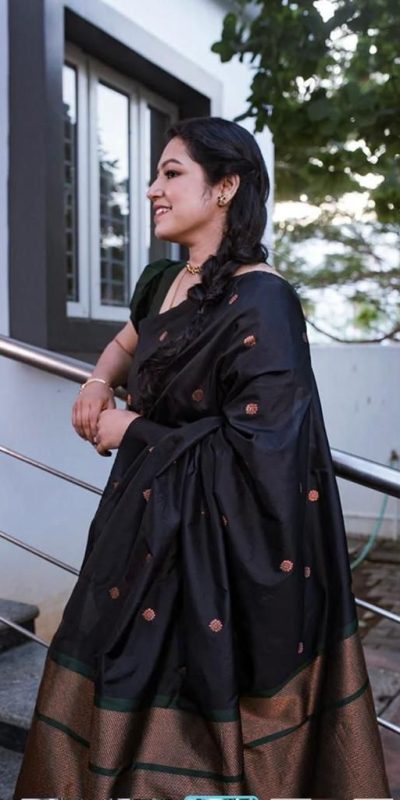 KP 5000 Black Soft Lichi Silk Saree with Designer Work. Wedding, Party, Festive, Events, Now at just ₹1249. Delivery 4-6 Working Days. Shop now. | Embroidered Sarees, Bollywood Sarees, Creative Sarees, Designer Sarees, Ethnic Saree, Modern Digital sarees, Party Wear Sarees, Sarees