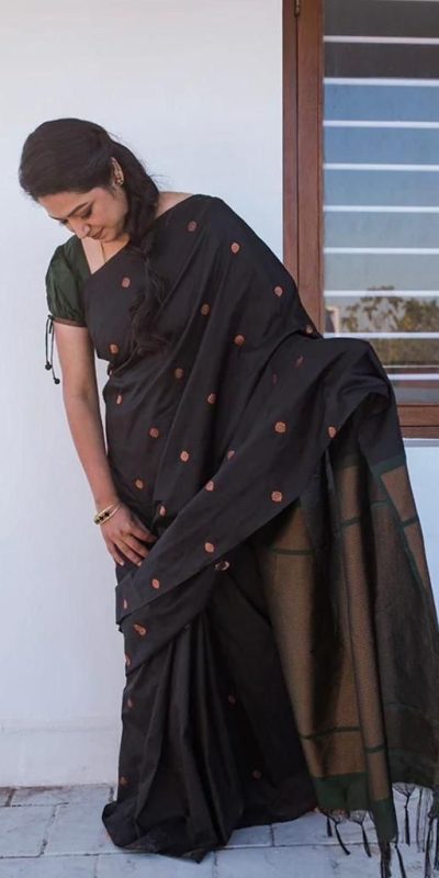 KP 5000 Black Soft Lichi Silk Saree with Designer Work. Wedding, Party, Festive, Events, Now at just ₹1249. Delivery 4-6 Working Days. Shop now. | Embroidered Sarees, Bollywood Sarees, Creative Sarees, Designer Sarees, Ethnic Saree, Modern Digital sarees, Party Wear Sarees, Sarees