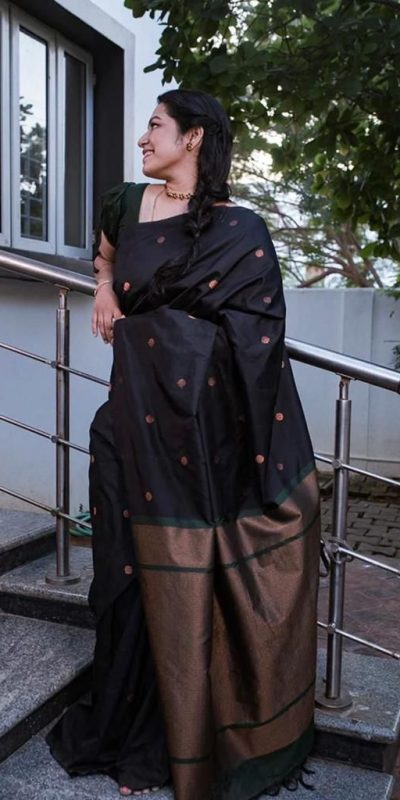KP 5000 Black Soft Lichi Silk Saree with Designer Work. Wedding, Party, Festive, Events, Now at just ₹1249. Delivery 4-6 Working Days. Shop now. | Embroidered Sarees, Bollywood Sarees, Creative Sarees, Designer Sarees, Ethnic Saree, Modern Digital sarees, Party Wear Sarees, Sarees