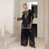Black Natural Crep Embroidery Work Salwar Suit