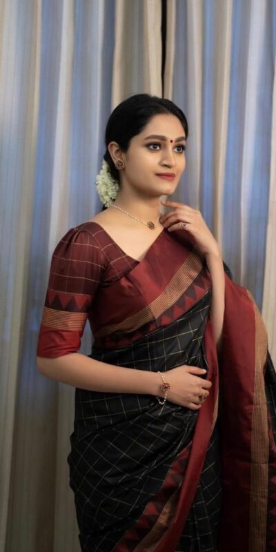 KP 5077 Black Soft Lichi Silk Designer Work Saree in .Wedding, Party, Festive, Events, Available at ₹1449 only. Delivery 4-6 Working Days. Shop now. | Embroidered Sarees, Bollywood Sarees, Creative Sarees, Designer Sarees, Ethnic Saree, Modern Digital sarees, Party Wear Sarees, Sarees