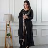 VLM 238 Black in Star Georgette. Lace Work Gown Wedding, Party, Festive, Events at ₹1999 only. Delivery 4-6 Working Days. Shop now. | Bollywood Gowns, Creative Gowns, Designer Gowns, Embroidered Gowns, Gowns, Party Wear Gowns