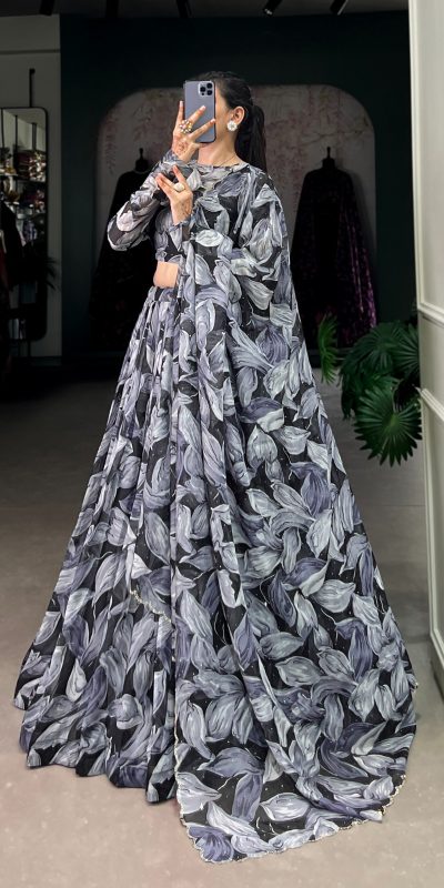 LNB 1027 Black Color Tabby Silk Lehenga Choli with Designer Work. Exclusive Offer ₹1999. Delivery 4-6 Working Days. Shop now. | Creative Lehenga, Bollywood Lehenga, Designer Lehenga, Embroidered Lehenga, Lehenga, Party Wear Lehenga