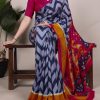 Blue Tasar Silk Saree