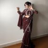 BE 280 Brown Georgette Lehenga Saree Perfect for Wedding, Party, Cultural Events, Housewarming, Ganesh Chaturthi . Affordable Price ₹2399. Delivery 4- | Creative Lehenga, Bollywood Lehenga, Designer Lehenga, Embroidered Lehenga, Lehenga, Party Wear Lehenga