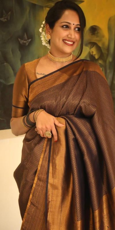 KP 4040 Brown Soft Lichi Silk Saree Perfect for Wedding, Party, Ethnic Day, Raksha Bandhan, Temple Visit – . Exclusive Offer ₹1299. Delivery 4-6 Working D | Creative Sarees, Embroidered Sarees, Bollywood Sarees, Designer Sarees, Ethnic Saree, Modern Digital sarees, Party Wear Sarees, Sarees