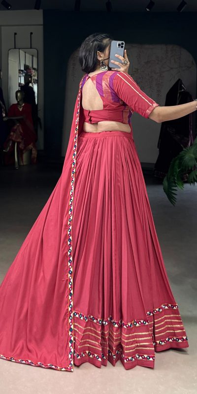 LNB 1659 Dark Pink Color Pure Rayon With Mirror Work & Gamthi Work. Lehenga Choli Price ₹4199.Introductory Delivery 4-6 Working Days. Shop now. | Creative Lehenga, Bollywood Lehenga, Designer Lehenga, Embroidered Lehenga, Lehenga, Party Wear Lehenga