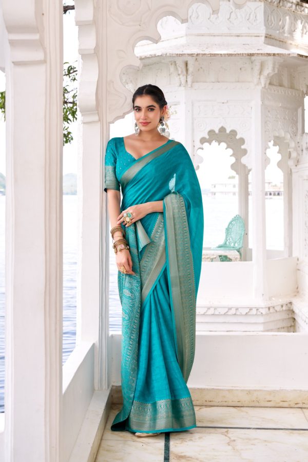 YNF 7902 Firozi Color Chinon Printed With Zari Weaving Work Saree With Zari Work. Best Price ₹1549. Delivery 4-6 Working Days. Shop now. | Embroidered Sarees, Bollywood Sarees, Creative Sarees, Designer Sarees, Ethnic Saree, Modern Digital sarees, Party Wear Sarees, Sarees