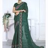 BT Sarangi Green Premium Jimmy cho Silk Saree with Embroidery Work & Zari Work. Exclusive Offer ₹2899. Delivery 4-6 Working Days. Shop now. | Embroidered Sarees, Bollywood Sarees, Creative Sarees, Designer Sarees, Ethnic Saree, Modern Digital sarees, Party Wear Sarees, Sarees