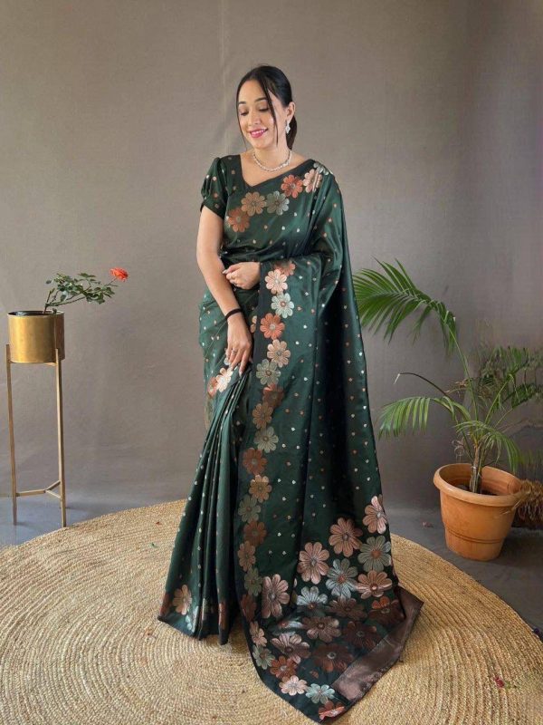 KP 6003 Green Soft Lichi Silk Cloth Lace Work & Lace Border Saree in Best Price ₹1399. Delivery 4-6 Working Days. Shop now. | Embroidered Sarees, Bollywood Sarees, Creative Sarees, Designer Sarees, Ethnic Saree, Modern Digital sarees, Party Wear Sarees, Sarees