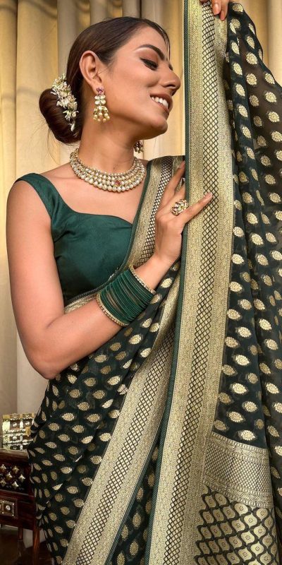 KP 5083 Green Soft Lichi Silk Perfect for Wedding, Party, Family Gatherings, Sangeet, Diwali Cloth. Saree. Get it for ₹1399. Delivery 4-6 Working Days. | Embroidered Sarees, Bollywood Sarees, Creative Sarees, Designer Sarees, Ethnic Saree, Modern Digital sarees, Party Wear Sarees, Sarees