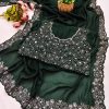 BT 12 Green Soft Star Georgette Silk with Embroidery Work & Mirror Work Saree . Exclusive Offer ₹1999. Delivery 4-6 Working Days. Shop now. | Embroidered Sarees, Bollywood Sarees, Creative Sarees, Designer Sarees, Ethnic Saree, Modern Digital sarees, Party Wear Sarees, Sarees
