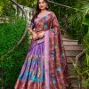 LNB 1222 Lavender Dola Silk With Kalamkari Print & Zari Work Lehenga Choli . Grab it for ₹1899. Delivery 4-6 Working Days. Shop now. | Creative Lehenga, Bollywood Lehenga, Designer Lehenga, Embroidered Lehenga, Lehenga, Party Wear Lehenga