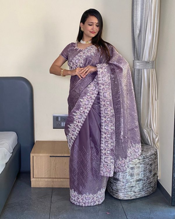 SC 239 Pink Georgette With Lace Work & Lace Border Saree . Wedding, Party, Festive, Events, Exclusive Offer ₹1599. Delivery 4-6 Working Days. Shop now. | Embroidered Sarees, Bollywood Sarees, Creative Sarees, Designer Sarees, Ethnic Saree, Modern Digital sarees, Party Wear Sarees, Sarees