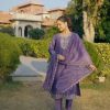 Lavender Pure Chinon Embroidery Salwar Suit