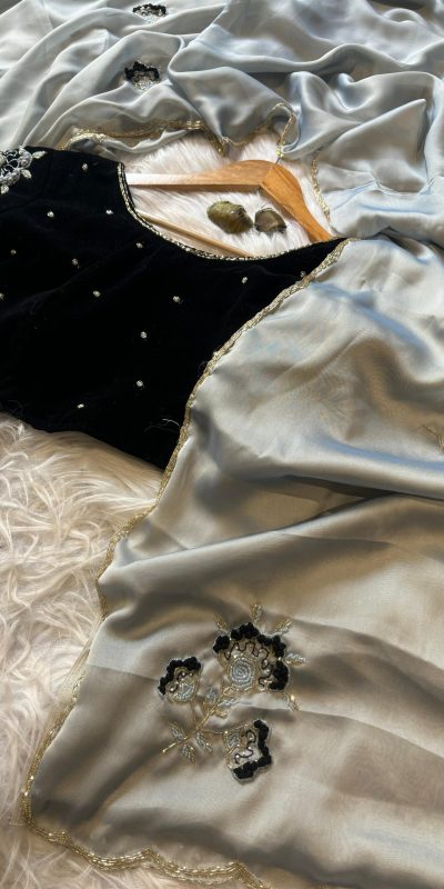 AC AZAELEA Light Grey Rangoli Silk Lace Work & Resham Work Saree with . Exclusive Offer ₹2549. Delivery 4-6 Working Days. Shop now. | Creative Sarees, Embroidered Sarees, Bollywood Sarees, Designer Sarees, Ethnic Saree, Modern Digital sarees, Party Wear Sarees, Sarees