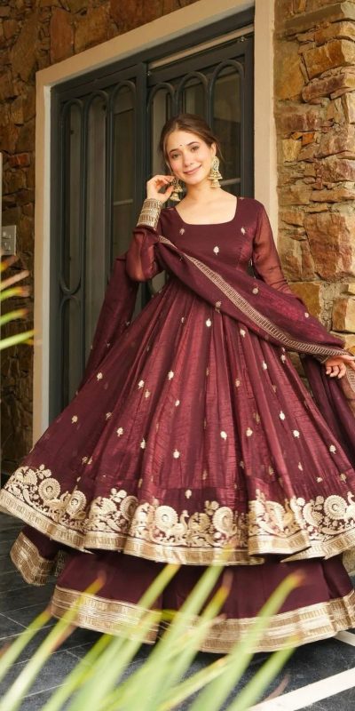 SSR 521 Maroon Crunchy Silk Embroidery Work Salwar Suit Wedding, Party, Festive, Events, Navratri Garba, Anniversary, Haldi,Best Price ₹2449. | Casual Suits, Jump Suits, Creative suits, Designer Suits, Palazzo Suits, Party Wear Suits, Patiala Suits, Salwar suit, Straight Suits