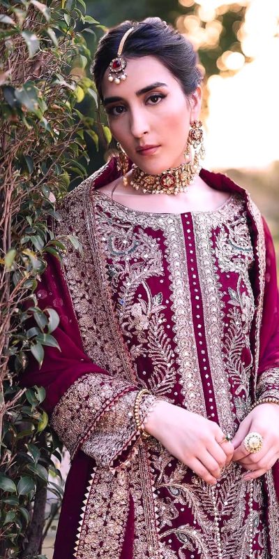 SRK 5297 Maroon Heavy Faux Georgette With Chain Stitch Embroidery Sequence Work Salwar Suit Wedding, Party, Festive, Events, 4-6 Working Days At 2399 | Casual Suits, Jump Suits, Creative suits, Designer Suits, Palazzo Suits, Party Wear Suits, Patiala Suits, Salwar suit, Straight Suits