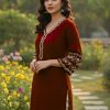 INLI Adaa 5.0 Maroon Rayon with Embroidery Work Kurti .Wedding, Party, Festive, Events, Best Price ₹1349. Delivery 4-6 Working Days. Shop now. | Bollywood Kurti, Creative Kurtis, Designer Kurti, Kurti, Party Wear Kurti, Selfie Kurti