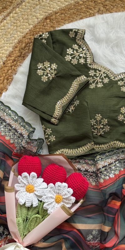 AC MIRA Mehandi in Color Soft Organza Embroidery Work & Lace Work Saree . Get it for ₹2449. Delivery 4-6 Working Days. Shop now. | Creative Sarees, Embroidered Sarees, Bollywood Sarees, Designer Sarees, Ethnic Saree, Modern Digital sarees, Party Wear Sarees, Sarees