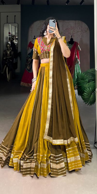 LNB 1613 Mehendi Pure Rayon Sequins Work & Mirror Work Lehenga Choli in . Festive Deal ₹2799. Delivery 4-6 Working Days. Shop now. | Creative Lehenga, Bollywood Lehenga, Designer Lehenga, Embroidered Lehenga, Lehenga, Party Wear Lehenga