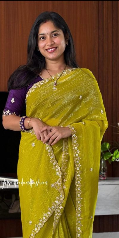 BT 1267 Mustard in Crunchy Chiffon Embroidery Work Saree . Wedding, Party, Festive, Events, Exclusive Offer ₹1749. Delivery 4-6 Working Days. Shop now. | Embroidered Sarees, Bollywood Sarees, Creative Sarees, Designer Sarees, Ethnic Saree, Modern Digital sarees, Party Wear Sarees, Sarees