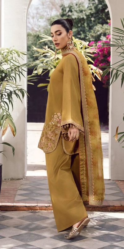 SSR 515 Mustard French Crep Silk With Embroidery Sequence Work with Digital Print & Lace Work Salwar Suit at ₹2099 only. Delivery 4-6 Days | Casual Suits, Jump Suits, Creative suits, Designer Suits, Palazzo Suits, Party Wear Suits, Patiala Suits, Salwar suit, Straight Suits
