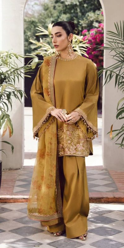 SSR 515 Mustard French Crep Silk With Embroidery Sequence Work with Digital Print & Lace Work Salwar Suit at ₹2099 only. Delivery 4-6 Days | Casual Suits, Jump Suits, Creative suits, Designer Suits, Palazzo Suits, Party Wear Suits, Patiala Suits, Salwar suit, Straight Suits