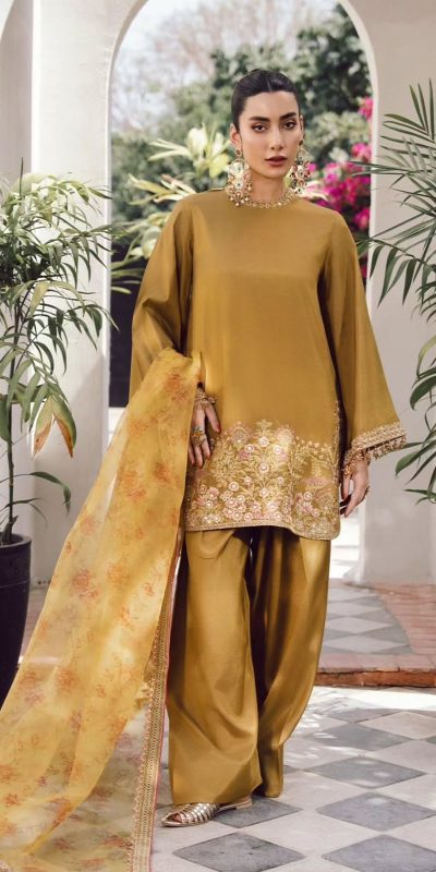 SSR 515 Mustard French Crep Silk With Embroidery Sequence Work with Digital Print & Lace Work Salwar Suit at ₹2099 only. Delivery 4-6 Days | Casual Suits, Jump Suits, Creative suits, Designer Suits, Palazzo Suits, Party Wear Suits, Patiala Suits, Salwar suit, Straight Suits