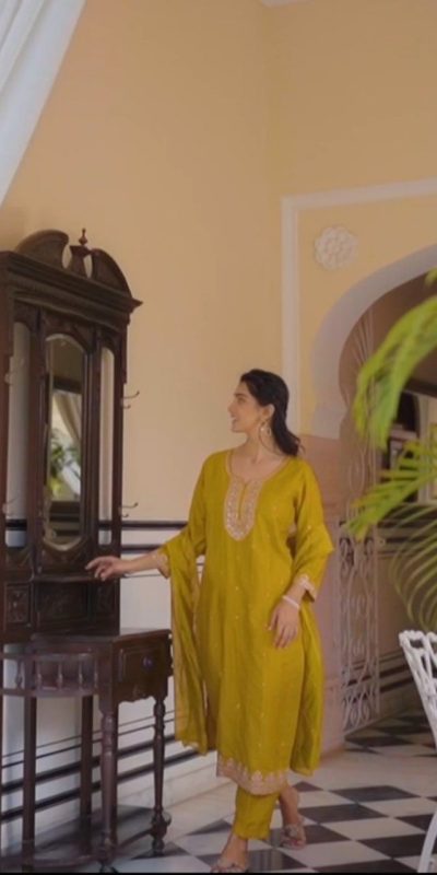 DC 106 Mustard Havy Pure Chinon Salwar Suit Perfect for Wedding, Party, Haldi, Onam, Baisakhi – . Festive Deal ₹1799. Delivery 4-6 Working Days. | Casual Suits, Jump Suits, Tops & Bottoms, Track Suits, Trendy Wear, Creative suits, Designer Suits, Palazzo Suits, Party Wear Suits, Patiala Suits, Salwar suit, Straight Suits