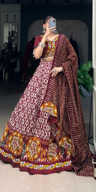 LNB 1743 Mustard Tussar Silk Gamthi Work & Mirror Work Lehenga Choli in . Available at ₹3099 only. Delivery 4-6 Working Days. Shop now. | Creative Lehenga, Bollywood Lehenga, Designer Lehenga, Embroidered Lehenga, Lehenga, Party Wear Lehenga