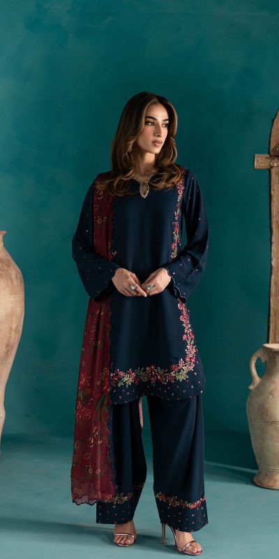 ZSR 3123 Navy Blue Pure Natural Crep Silk with Embroidery Work & Digital Print Salwar Suit . Now at just ₹2049. Delivery 4-6 Working Days. | Casual Suits, Jump Suits, Creative suits, Designer Suits, Palazzo Suits, Party Wear Suits, Patiala Suits, Salwar suit, Straight Suits