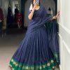 LNB 1904 Navy Blue Pure Chanderi with Zari Work Lehenga Choli . Affordable Price ₹1999. Delivery 4-6 Working Days. Shop now. | Bollywood Lehenga, Creative Lehenga, Designer Lehenga, Embroidered Lehenga, Lehenga, Party Wear Lehenga