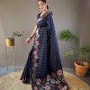 KP 6003 Navy Blue Soft Lichi Silk Cloth Lace Work & Lace Border Saree in Best Price ₹1399. Delivery 4-6 Working Days. Shop now. | Embroidered Sarees, Bollywood Sarees, Creative Sarees, Designer Sarees, Ethnic Saree, Modern Digital sarees, Party Wear Sarees, Sarees