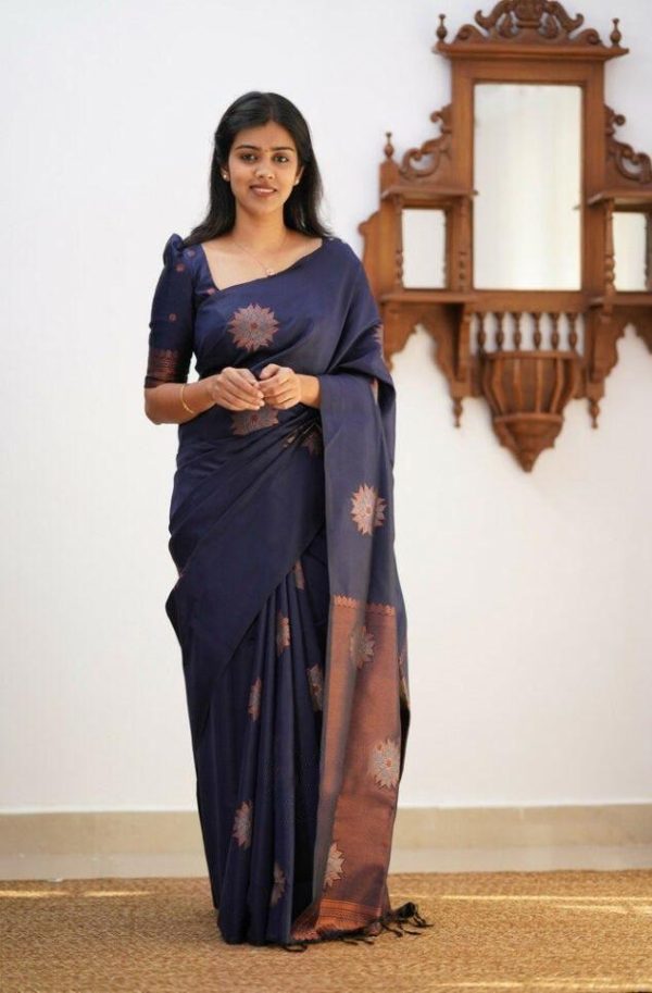 KP 5009 Navy Blue Soft Lichi Silk Saree Perfect for Wedding, Party, Pooja, Lohri, Reception . Special Price ₹1319. Delivery 4-6 Working Days. Shop | Embroidered Sarees, Bollywood Sarees, Creative Sarees, Designer Sarees, Ethnic Saree, Modern Digital sarees, Party Wear Sarees, Sarees
